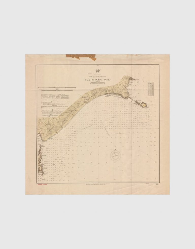 Carta de 1937 – Arquipélago da Madeira – Costa Sul da Ilha de Porto Santo, Baía de Porto Santo