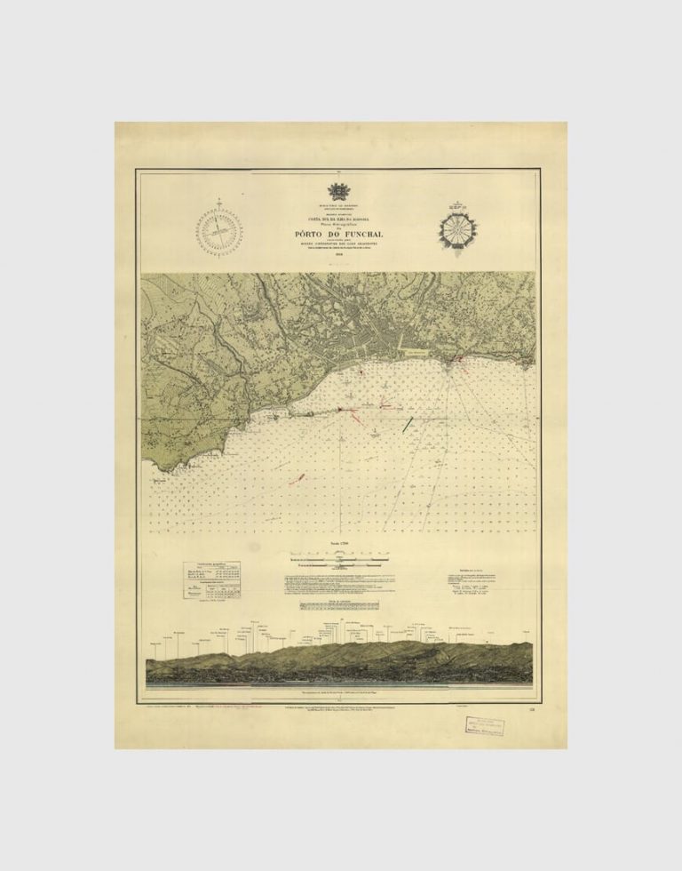 Carta de 1938 – Arquipélago da Madeira – Costa Sul da Ilha da Madeira, Porto do Funchal