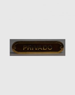 Placa para porta “Privado”