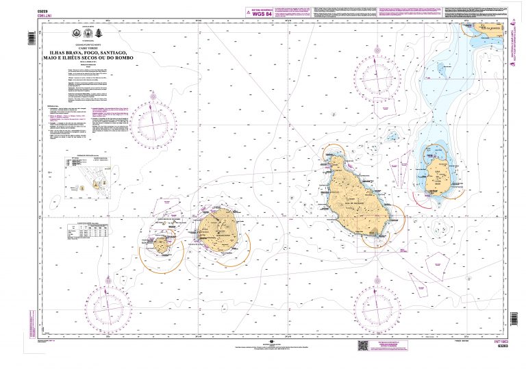 Publicação da 1ª Edição da Carta Náutica 63203 (INT 1963) – 1ª Edição maio 2024  “Ilhas Brava, Fogo, Santiago, Maio e Ilhéus Secos ou do Rombo”